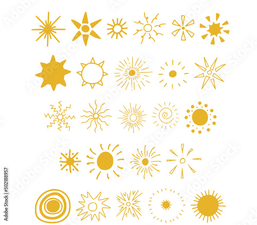 sun illustration isolated on white background
