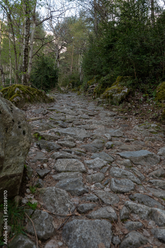 Trail at Madriu Perafita Claror Valley in Andorra, UNESCO world heritage site. Trail at Madriu Perafita Claror Valley in Andorra, UNESCO world heritage site.