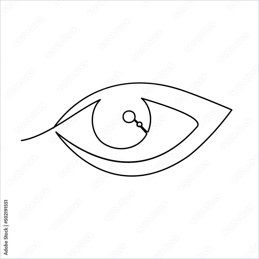 Simple Eye Icon Isolated on White Background