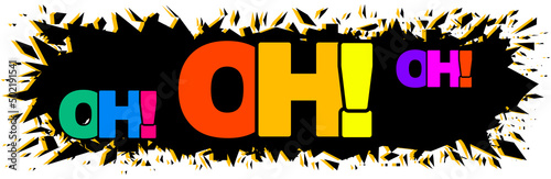 Oh Comic Rainbow Text