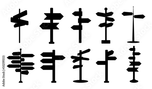 Road Direction Sign Icon