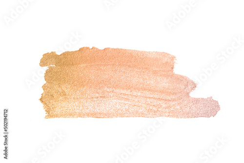 Abstract hand painted orange and pink stains on white background for your design