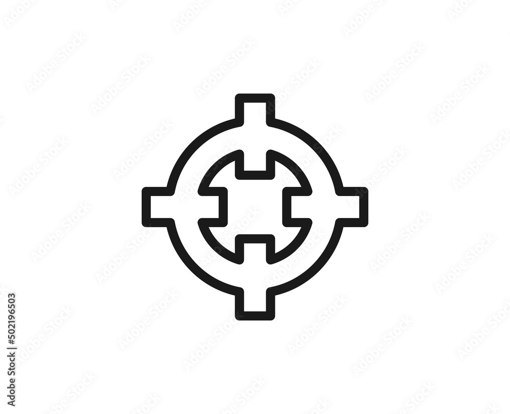 Target premium line icon. Simple high quality pictogram. Modern outline style icons. Stroke vector illustration on a white background. Target premium line icon. Simple high quality pictogram. Modern outline style icons. Stroke vector illustration on a white background.