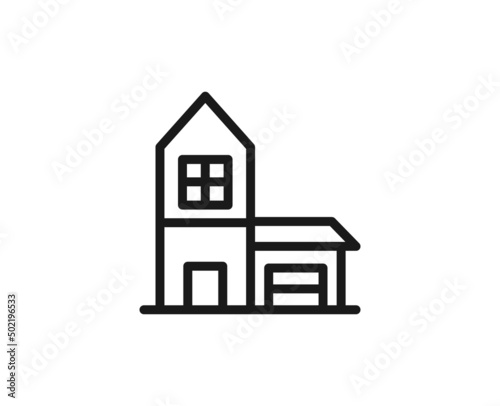 Constraction line icon on white background