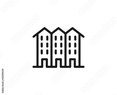 Constraction line icon on white background