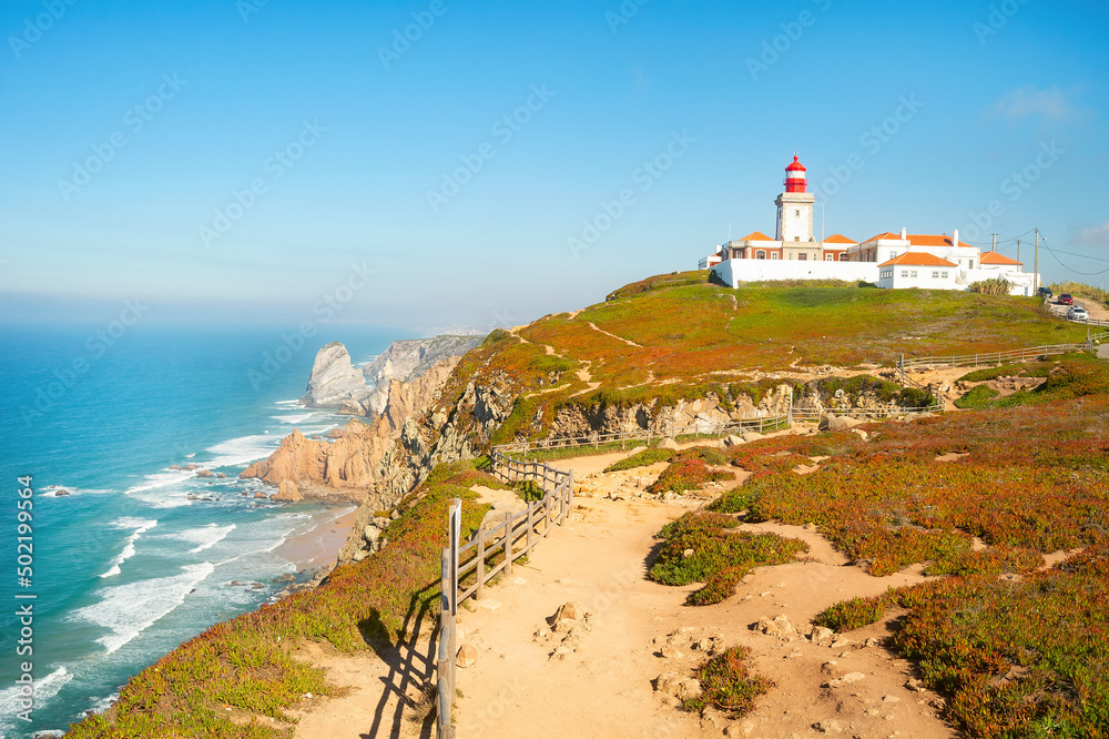 Cabo Roca lighthouse seascape Portugal