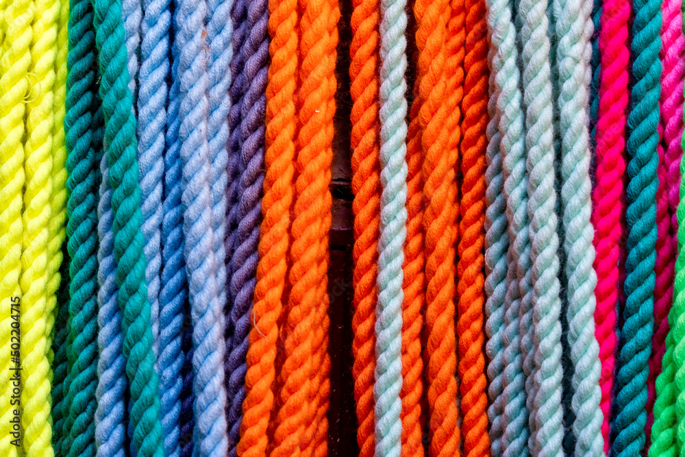 Close up of colorful rope