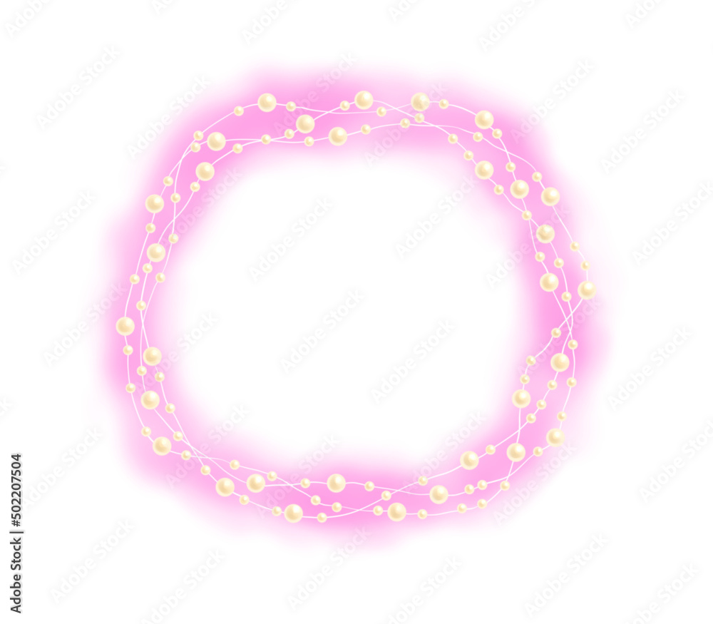 Tegs pearl frame (pink background) Tegs pearl frame (pink background)
