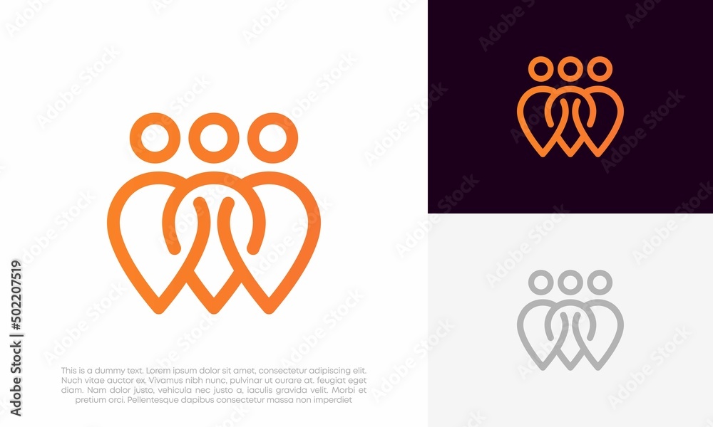 Abstract people and human family logo design vector Premium Vector Abstract people and human family logo design vector Premium Vector