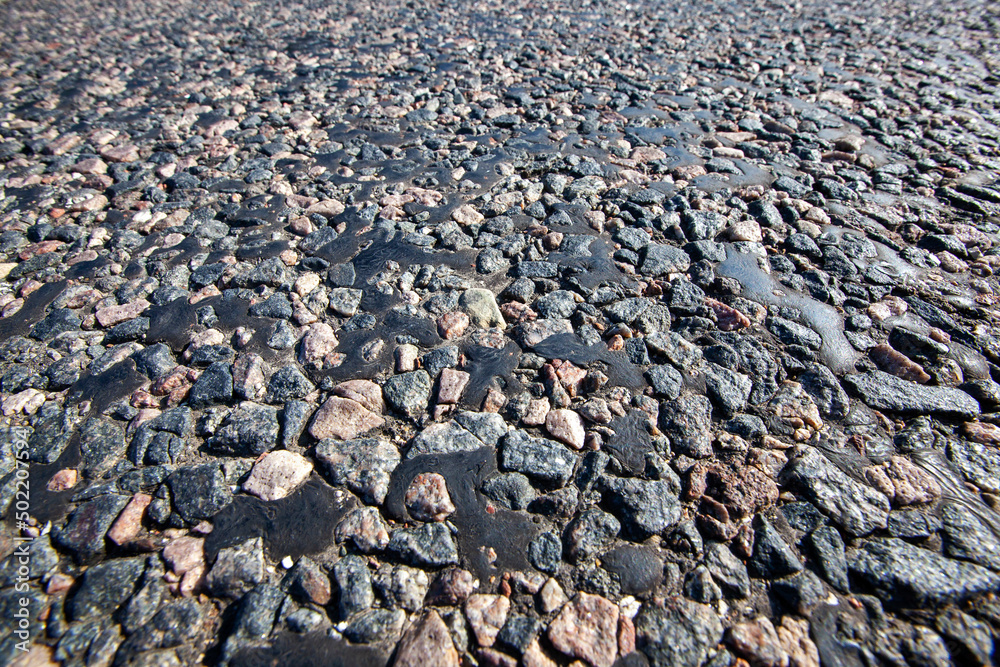 details of an asphalt road made of various building materials details of an asphalt road made of various building materials