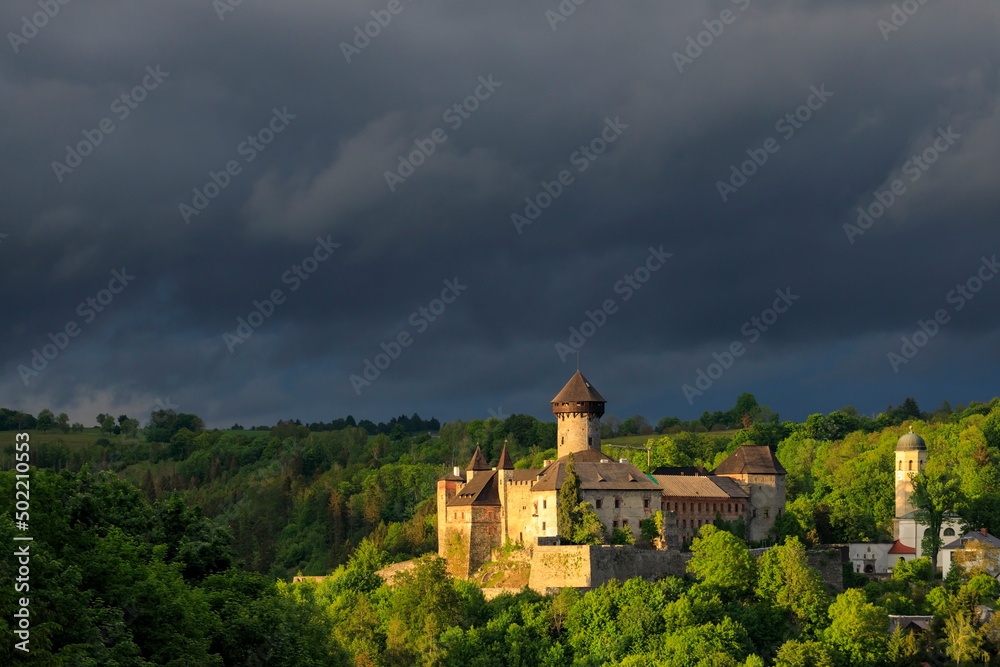 Sovinec castle in Nizky Jesenik, Northern Moravia, Czech republic