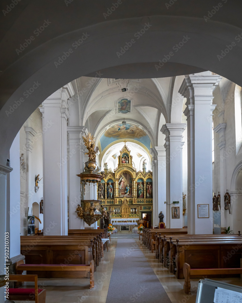 Church interior, Uherske Hradiste, Southern Moravia, Czech Republic