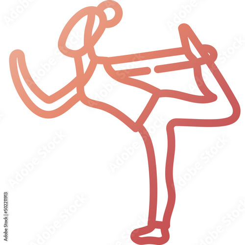 Yoga gradient icon