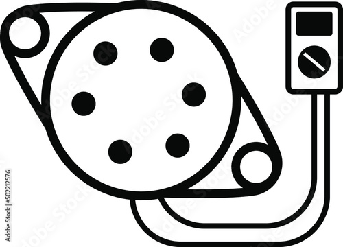 Car generator repair symbol icon on white background for auto service, auto mechanic, websites