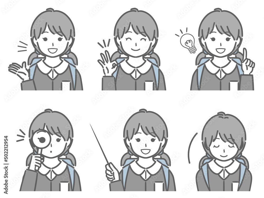 解説する小学生女子