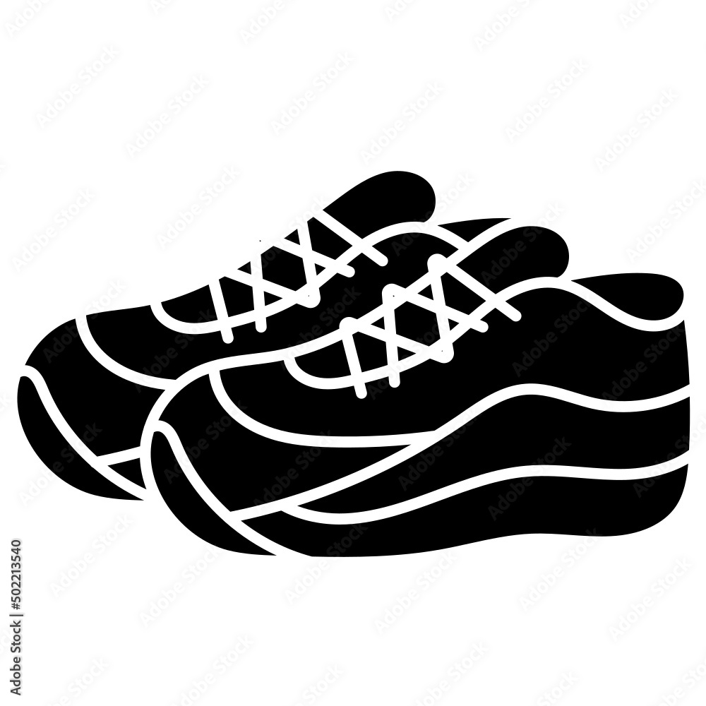 Sport shoes solid icon Sport shoes solid icon