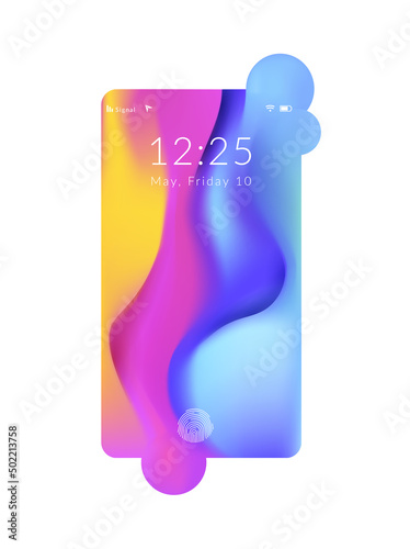 Mobile Screen Splashes Composition