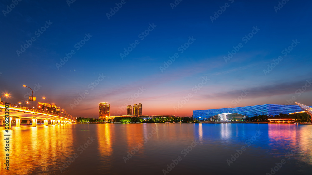 Yangzhou scenery at dusk Yangzhou scenery at dusk