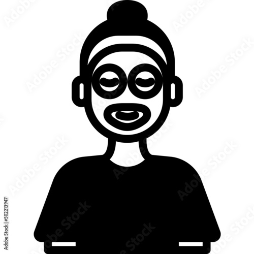 Face mask solid line icon
