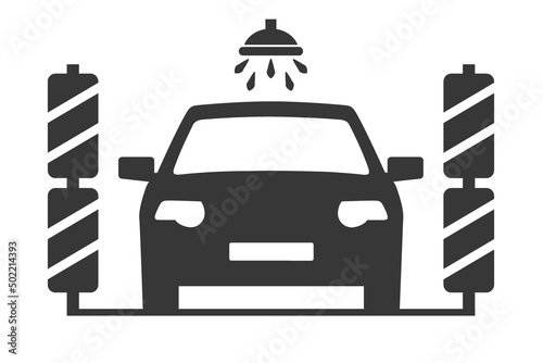 car Running through automatic car wash  - icon
