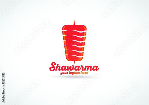 Set of doner kebab logo templates. creative labels for Turkish and Arabian fast food restaurant shawarma