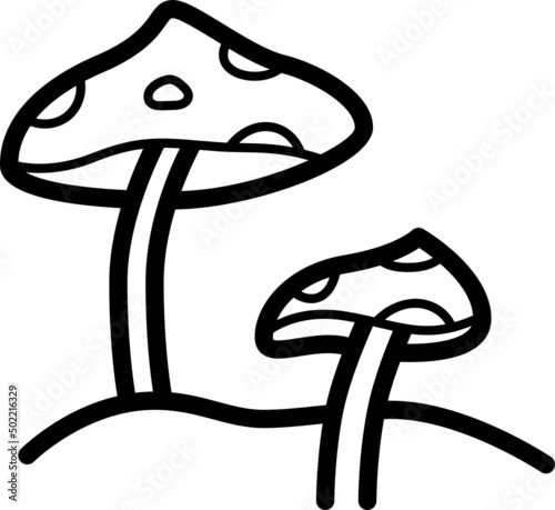 Mushroom outline icon