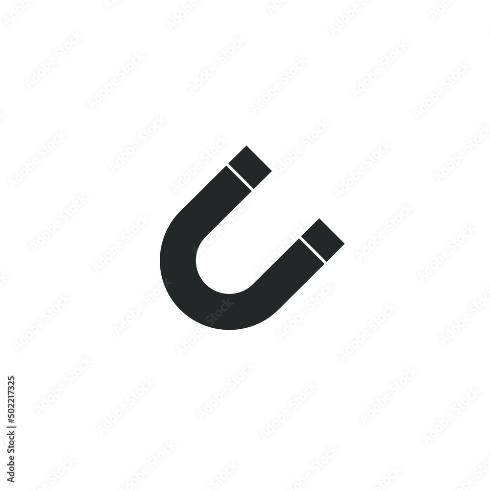 Magnet icon vector. Red magnet icon illustration Magnet icon vector. Red magnet icon illustration