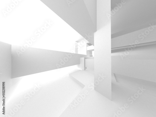 Abstract White Architecture Design Concept