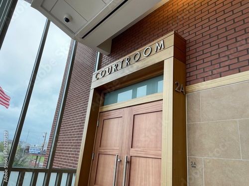 Richmond County Courthouse interior Courtroom doors