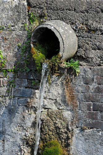 water flowing from a pipe