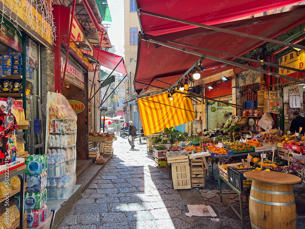 Market in Palermo - obrazy, fototapety, plakaty 