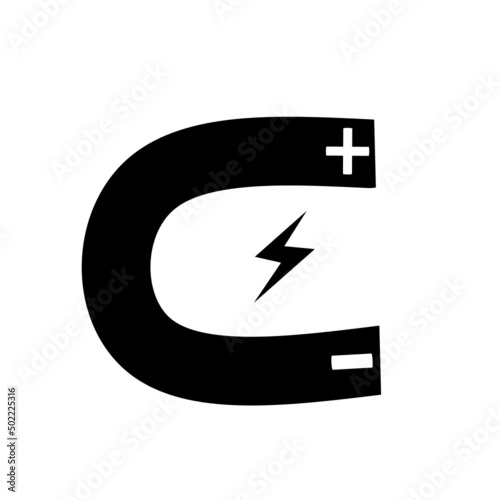 magnet icon vector with simple design