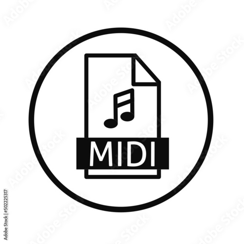 midi music file vector with modern design