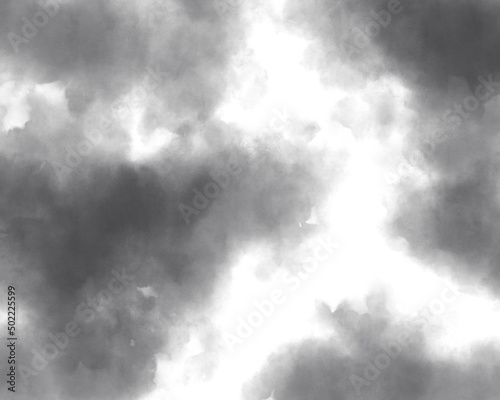 雲の水彩イラスト 背景 