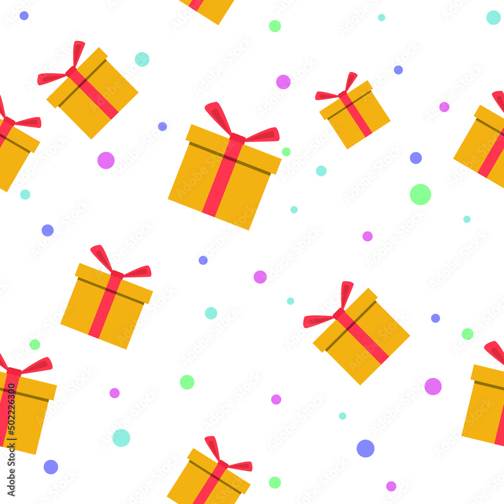 Gift box seamless Pattern Background, Flat Christmas Vector illustration Gift box seamless Pattern Background, Flat Christmas Vector illustration
