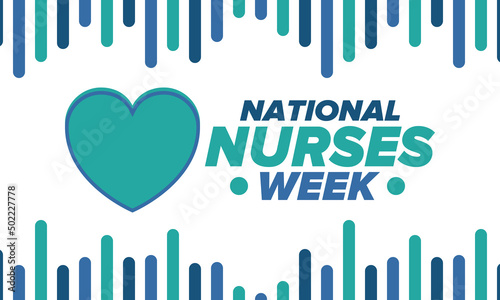 National Nurses Week. Thank you nurses. Medical and health care concept. Fighters against viruses and diseases. In honour of the doctors. Celebrated annual in United States. Vector illustration poster