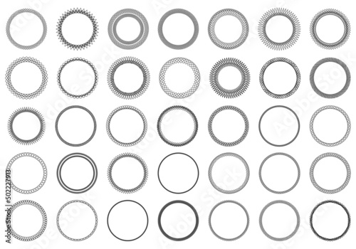 Large set of round frames. ...