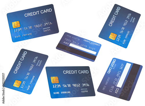 credit card isolated on white