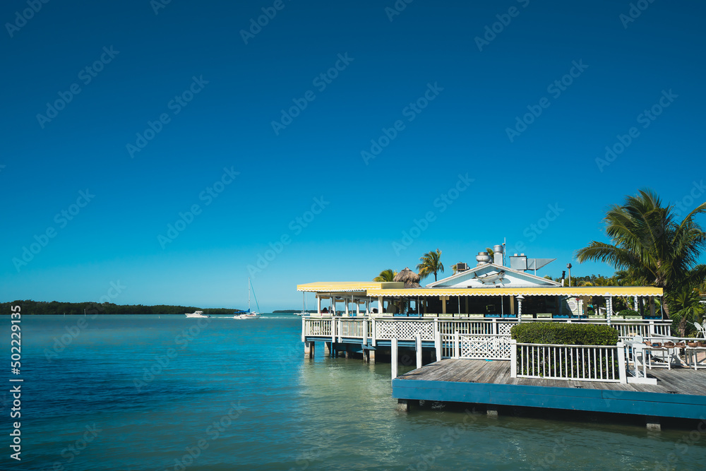 Dining restaurant and bar on the water Islamorada, Florida Keys