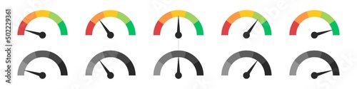 Speedometer icon set vector illustration