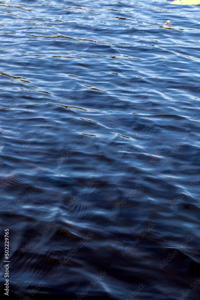 Fototapeta premium water in the lake in calm, windy weather
