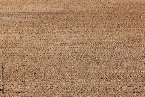 part of the territory of an agricultural field with fertile soil