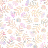Seamless pattern. Raster illustration. Background with floral ornament for design, printing on paper or fabric. Design for postcard, wrapper, packaging or scrapbooking. Fashion.
