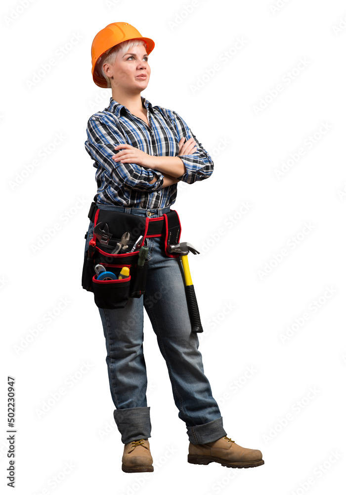 Attractive female engineer in hardhat Attractive female engineer in hardhat