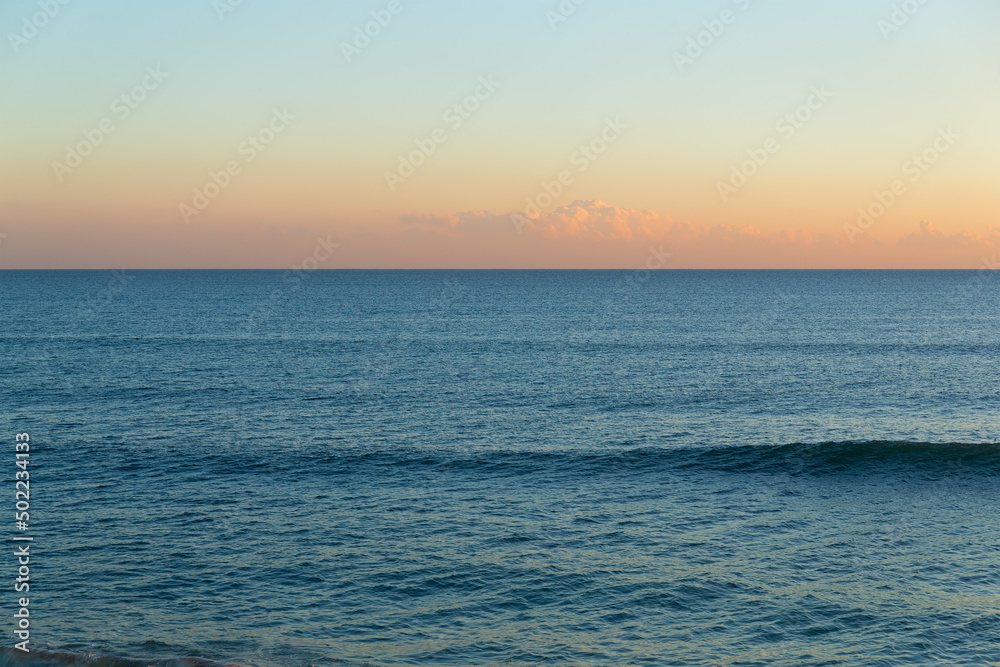 Obraz premium Ocean sea with the sunset time
