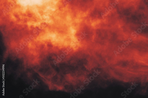 The red sky background looked like smoke and fire. bomb Violent.
