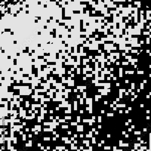 White and black halftone background pixel art.	