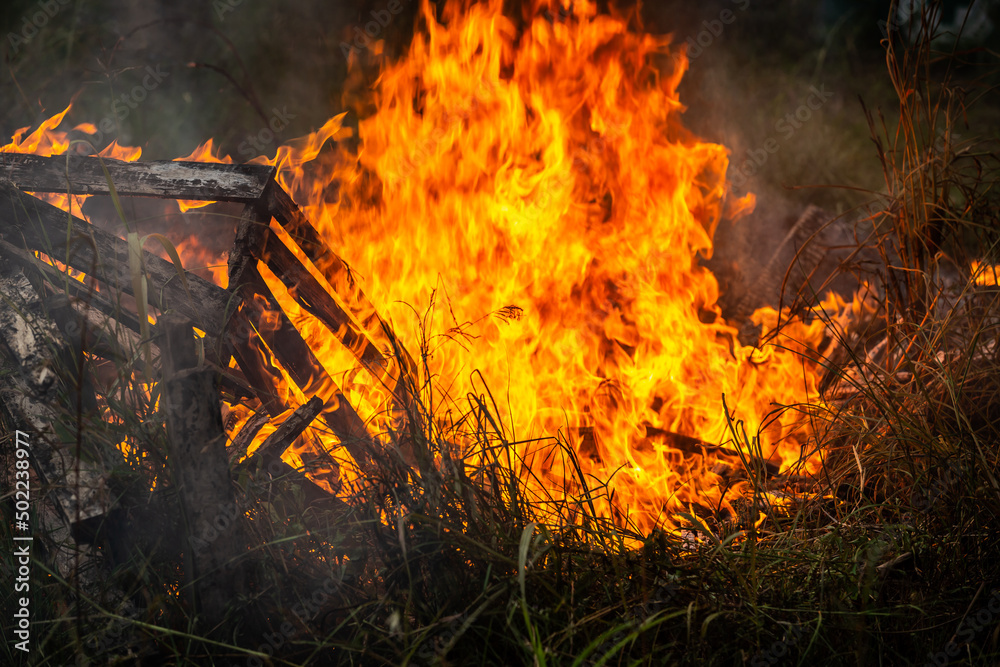 Burning down fire. Last embers and ashes Burning down fire. Last embers and ashes