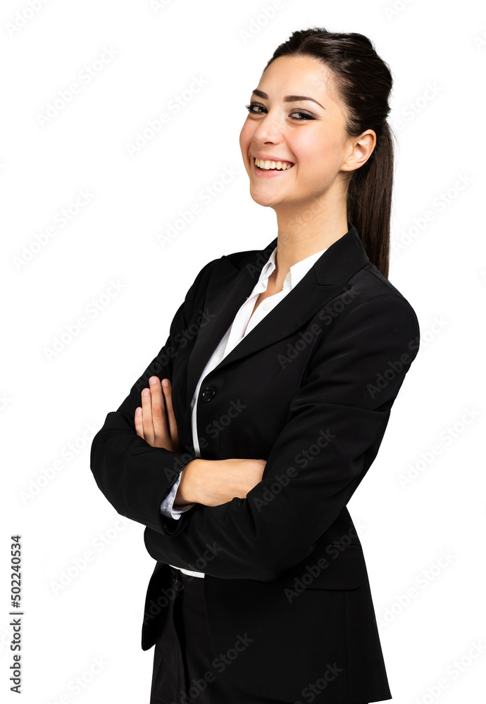 Portrait of a beautiful businesswoman isolated on white background Portrait of a beautiful businesswoman isolated on white background