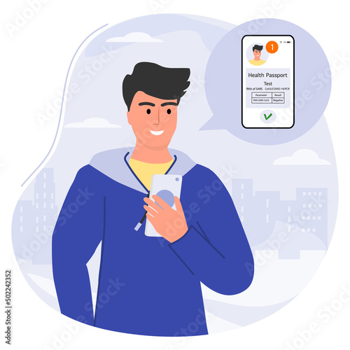 Covid People Health Vaccination proof QR code